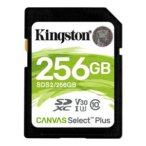 KingstonbLOXg SDXC[J[h 256GB Class10 UHS-I U3 V30 SDS2/256GB Canvas Select Plus