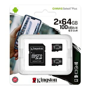 KingstonbLOXg microSDXCJ[h 64GB Class10 UHS-I U1 V10 A1y2pbNz SDCS2/64GB-2P1A Canvas Select Plus