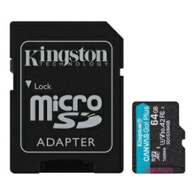 SDCG3/64GB Kingston（キングストン） microSDXCメモリカード 64GB Class10 UHS-I U3 V30 A2 Canvas Go！ Plus