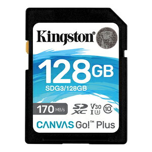KingstonbLOXg SDXC[J[h 128GB Class10 UHS-I U3 V30 SDG3/128GB Canvas GoIPlus