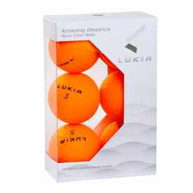 LUKIA-6P-OR LUKIA（ルキア） ルキア ゴルフボール 半ダース 6個入り(オレンジ) LUKIA GOLF BALL NEON COLOR 6P 超反発 LK304B-035