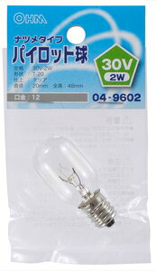 �I�[�� �p�C���b�g���@2W�@E12 �i�N���A�j LB-P0230V OHM [LBP0230V]