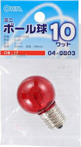 �I�[�� �~�j�d���@10W�@E17 �i���b�h�j LB-G3710-CR OHM [LBG3710CR]