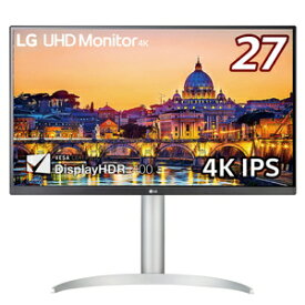 LG [27型 IPS 4Kモニター / DisplayHDR400 / DCI-P3 95％ / FreeSync / DASモード / 色合い調整対機能 / フリッカーセーフ / ブルーライト低減モード / ピボット対応 / 高さ調整] 27UP650-W