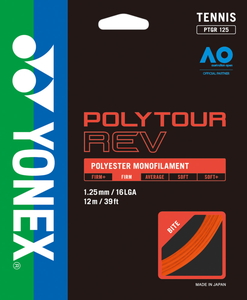 YO-PTR125-2-160 ヨネックス テニス ストリング ロール ポリツアーレブ125（ブライトオレンジ・1.25mm×240m） YONEX POLYTOUR REV 125