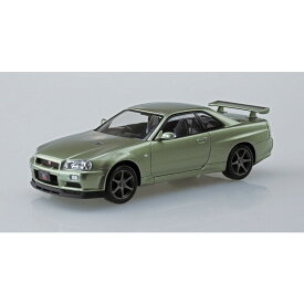 アオシマ 1/32 ザ・スナップキット No.11-D ニッサン R34スカイライン GT-R ニュル(ミレニアムジェイド)【62531】 プラモデル