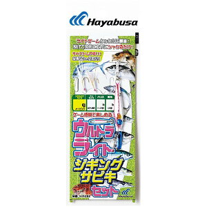 ハヤブサ 堤防ウルトラライトジギングサビキセット 2本鈎 HA282 ピンクイワシ 7g HA282-7-1 HAYABUSA ジグサビキ