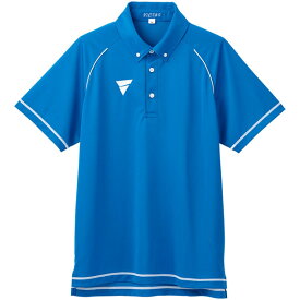 TSP-033463-5000-5XL ヴィクタス 男女兼用 卓球用ポロシャツ（ブルー・サイズ：5XL） VICTAS V-PP215【2021年度 肢体不自由者日本代表モデル】