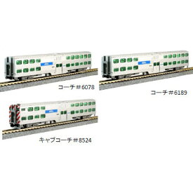 ［鉄道模型］ホビーセンターカトー 【再生産】(Nゲージ) 106-8703 ギャラリーバイ・レベル客車 シカゴ・メトラ 3両セット