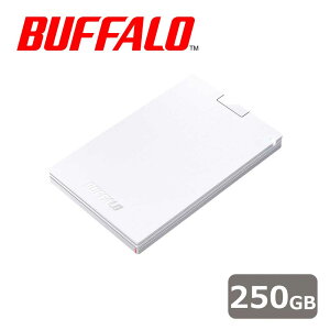 �o�b�t�@���[�bBUFFALO USB 3.2(Gen 1)�Ή� �|�[�^�u��SSD 250GB(�z���C�g)�yPS5/PS4/PS4 PRO ����m�F�ρz SSD-PG250U3-WC