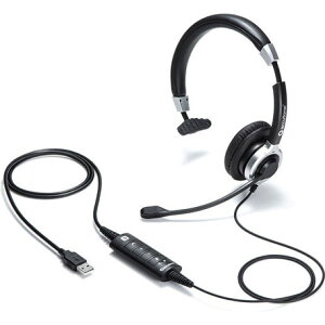 サンワサプライ ノイズキャンセリングマイク付きUSBヘッドセット(片耳タイプ) SANWA SUPPLY MM-HSU14ANC