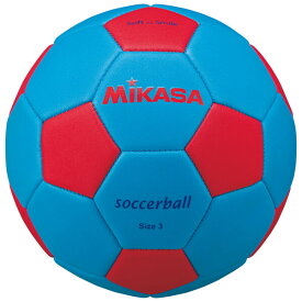 ミカサ サッカーボール 3号球 STPEF3-SBLR MIKASA スマイルサッカー（サックスブルー/ライトレッド）スポンジボール