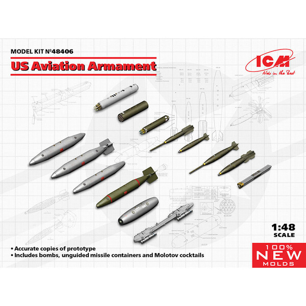 1 48 気質アップ US （訳ありセール 格安） 航空兵器セット プラモデル 48406 ICM