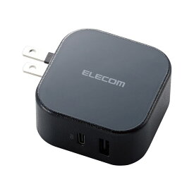 エレコム USB Type-C 充電器 PD対応 合計出力32W タイプC ×1 タイプA ×1 ACアダプター コンセント（ブラック） 【 iPhone iPad Galaxy Xperia AQUOS OPPO Android各種 Nintendo Switch 他 】 MPA-ACCP20BK