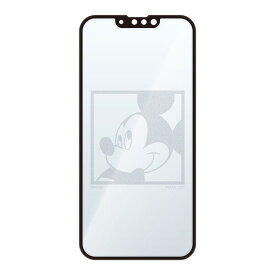 PGA iPhone 13/13 Pro用 抗菌 液晶全面保護ガラスフィルム（ミッキーマウス） PG-DGL21K01MKY