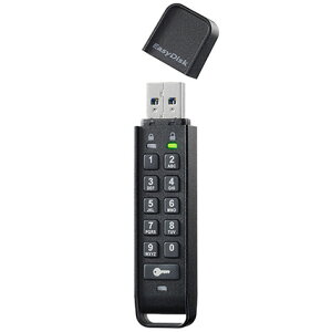 アイ・オー・データ機器|I-O DATA USB 3.2 Gen 1(USB 3.0)対応 パスワードボタン付き セキュリティUSBメモリー 64G ED-HB3/64G