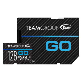 TGUSDX128GU303 Team（チーム） 【Insta360推奨品】GO Micro SDXC UHS-I U3 V30 メモリーカード 128GB 変換アダプター付き