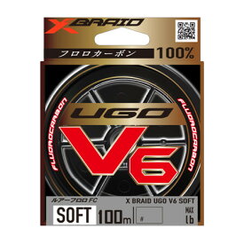 ユーゴV6 ソフト 100m(2ゴウ/8lb) X-BRAID エックスブレイド ユーゴV6 ソフト 100m(2号/8lb) UGO V6 SOFT フロロカーボンライン