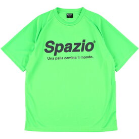 FEL-GE0782-167-150 スパッツィオ サッカー・フットサル用　トレーニングシャツ　半袖（ネオングリーン・サイズ：150cm） Spazio　ジュニア用　プラシャツ