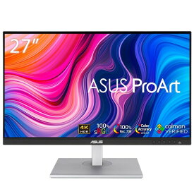 ASUS（エイスース） 27型 プロフェッショナル液晶ディスプレイ(IPS、4K UHD(3840×2160)、100％ sRGB、100％ Rec.709、Calman Verified、USB-C、ProArtプリセット、ProArtパレット、エルゴノミクススタンド) ASUS ProArt PA279CV-R