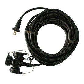 宏和工業 防雨延長コード 10m 15A 2P 3口(ブラック) KRT615-10 KOWA 電源コード