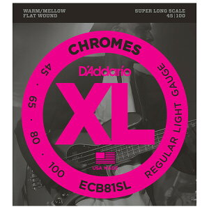 __I GLx[XiSuper Longj ECB81SL D'Addario@XL CHROMES (FLAT WOUND)