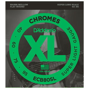 __I GLx[XiSuper Longj ECB80SL D'Addario@XL CHROMES (FLAT WOUND)