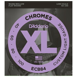 ダダリオ エレキベース弦(Long) ECB84 D'Addario XL CHROMES (FLAT WOUND)