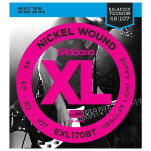 EXL170BT ダダリオ エレキベース弦（Balanced Tension Regular Light） D'Addario　XL NICKEL