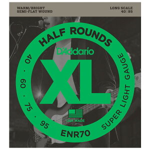 __I GLx[XiLongj ENR70 D'Addario@XL HALF ROUNDS (SEMI-FLAT WOUND)