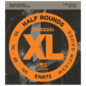 __I GLx[XiLongj ENR72 D'Addario@XL HALF ROUNDS (SEMI-FLAT WOUND)