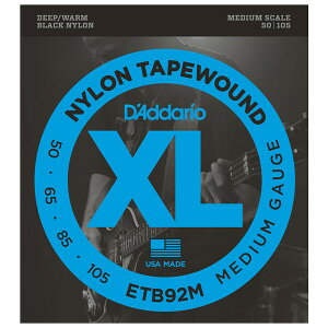 ダダリオ エレキベース弦(Medium) ETB92M D'Addario TAPEWOUNDS (BLACK NYLON)