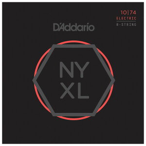 ダダリオ エレキギター弦(Nickel Wound 8-String Electric Guitar Strings Light Top / Heavy Bottom) NYXL1074 D'Addario NYXL