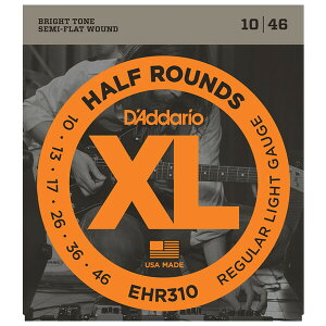 __I GLM^[iRegular Lightj EHR310 D'Addario@XL HALF ROUNDS (SEMI-FLAT WOUND)