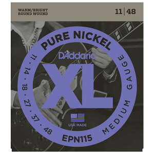 ダダリオ エレキギター弦(Blues/Jazz Rock) EPN115 D'Addario XL PURE NICKEL