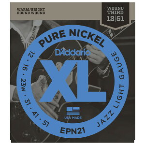__I GLM^[iJazz Lightj EPN21 D'Addario@XL PURE NICKEL
