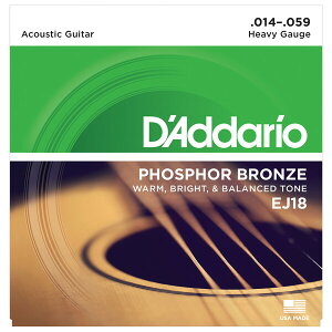 __I AR[XeBbNM^[iHeavy .014-.059j EJ18 D'Addario@PHOSPHOR BRONZE