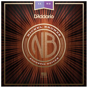 ダダリオ アコースティックギター弦(Nickel Bronze Acoustic Guitar Strings Custom Light .011-.052) NB1152 D'Addario NICKEL BRONZE