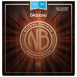 ダダリオ アコースティックギター弦(Nickel Bronze Set Balanced Tension Light .012-.052) NB1252BT D'Addario NICKEL BRONZE