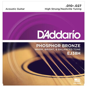 __I AR[XeBbNM^[iHigh-Strung / Nashville Tuning .010-.027j EJ38H D'Addario@PHOSPHOR BRONZE