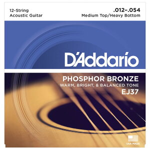 __I AR[XeBbNM^[i12-String/Medium Top/Heavy Bottom .012-.030j EJ37 D'Addario@PHOSPHOR BRONZE