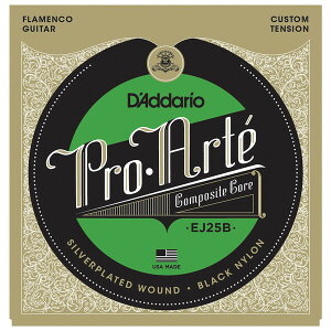 �_�_���I �N���V�b�N�M�^�[���iPro-Arte Black Nylon Composite Flamenco�@.0285-.0440�j EJ25B D'Addario�@PRO-ARTE COMPOSITE