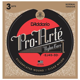 ダダリオ クラシックギター弦（Silver/Clear/Normal 3-Pack） EJ45-3DD'Addario　Multi-Packs