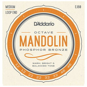 �_�_���I �I�N�^�[�u�}���h�������iPhosphor Bronze Octave Mandolin Strings Medium 12-46�j EJ80 D'Addario�@Mandolin Family