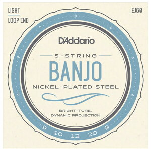 __I oW[i5-String Light 9-20j EJ60 D'Addario@NICKEL-PLATED STEEL