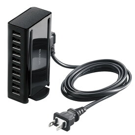 エレコム USB充電器 AC充電器対応 USB-A×10ポート 60w（ブラック） EC-ACD04BK