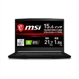 MSI GF63-10UC-696JP GF63 Thin 10U（Core i7/ メモリ 16GB/ SSD 512GB/ GeForce RTX 3050）15.6型 ゲーミングノートパソコン