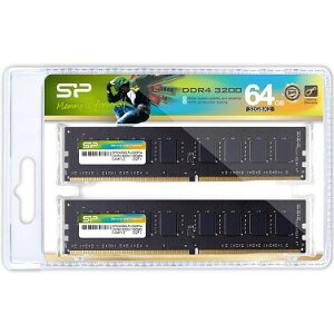 Silicon PowerbVRp[ PC4-25600 (DDR4-3200j288pin UDIMM 64GBi32GB×2) SP064GBLFU320F22