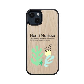 Man＆Wood iPhone 13（6.1インチ）用 背面カバー型 天然木ケース（HENRI MATISSE 3） I21771I13