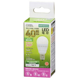 LDA4N-G-E17-IS51 オーム LED電球 小形電球形 560lm（昼白色相当） OHM（06-4475） [LDA4NGE17IS51]